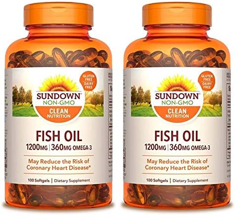 Sundown Fish Oil Extra Strength 1200 mg, 100 Count (Pack of 2)