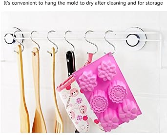 YGEOMER Soap Making Rectangle Silicone Soap Mold 7cm - Flower Pattern