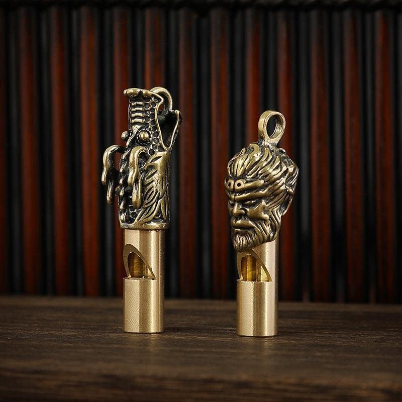Miniatura 8 de Comimark Collar con colgante de silbato de dragón de latón de metal único de 3 piezas, perfecto para deportes al aire libre, senderismo de