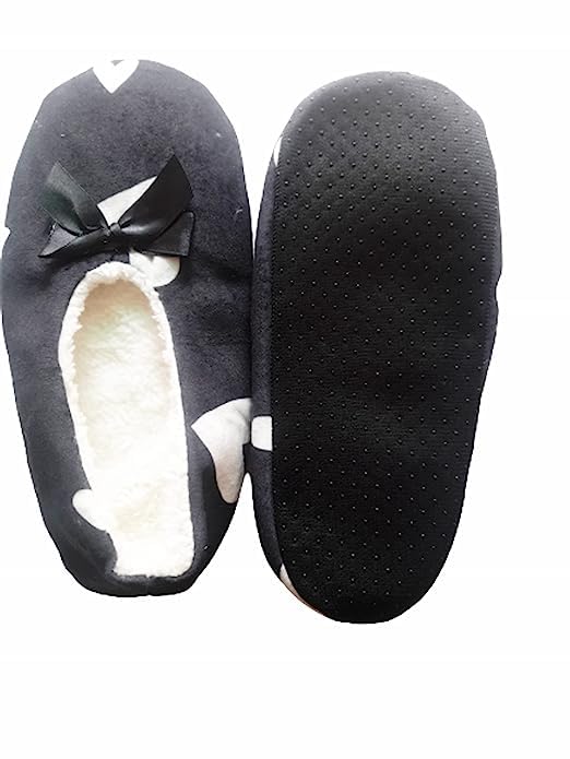 DGH� 01 Pair Stylish Winter Indoor Carpet Belly Slippers with Fur For Women�s & Girl�s, Free Size (BLACK) (B0CBJBZ6X9) Amazon Price History, Amazon Price Tracker