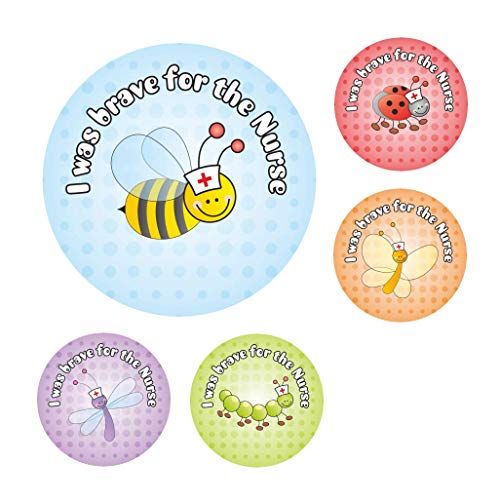 Pegatinas de la escuela con texto en inglés"I was Brave for The Nurse Praise" thumbnail