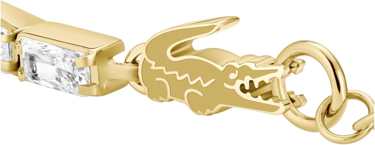 Lacoste Duchess Tennis Bracelet – Women’s Jewelry with Clear & Green Crystals – Elegant Crocodile Accent - Image 2