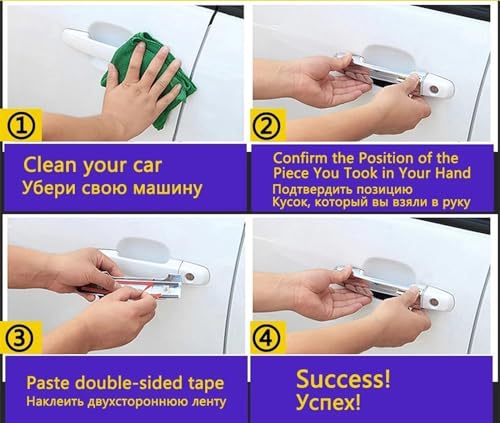 Cubierta de manija de puerta cromada para Toyota Corolla 2004-2012 con clip 2