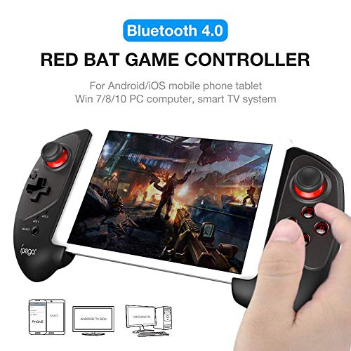 Sliveal PG-9083s Contrôleur sans fil Bluetooth 4.0 Android/iOS Manette de jeu rétractable Manette sans fil Joystick compatible avec Switch Host Pleasant