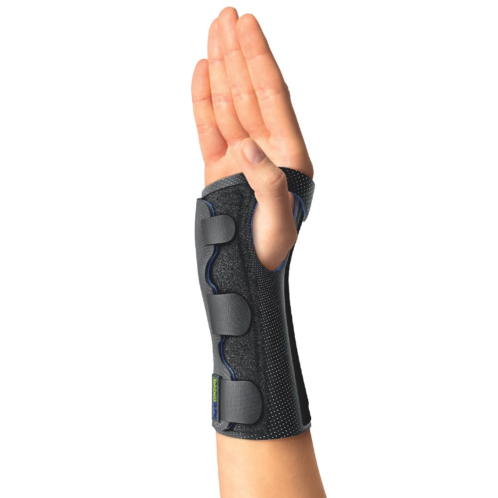 Actimove Sports Edition Polsiera Ambidestra, con Stecca Metallica Removibile - Stabilizzazione per stiramenti e distorsioni, indicata per il recupero – Nera, M