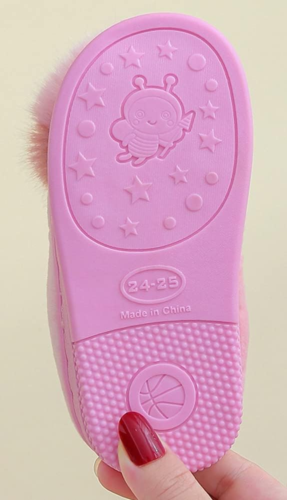 Toddler Cute Cat House Slippers - Fuzzy Winter Warm Soft House Shoes for Girls
