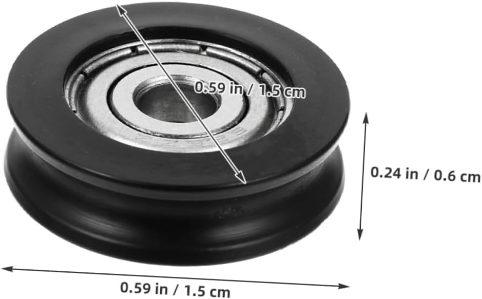 OSALADI 4pcs Nylon Guide Pulleys for Doors Type Groove Wheel Rolling Bearings and Easy to Install for Cabinet Doors and Mechanical Equipment