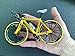 BicycleCrazy Bicicletta decorativa in miniatura 1:10 (ruota da corsa gialla)