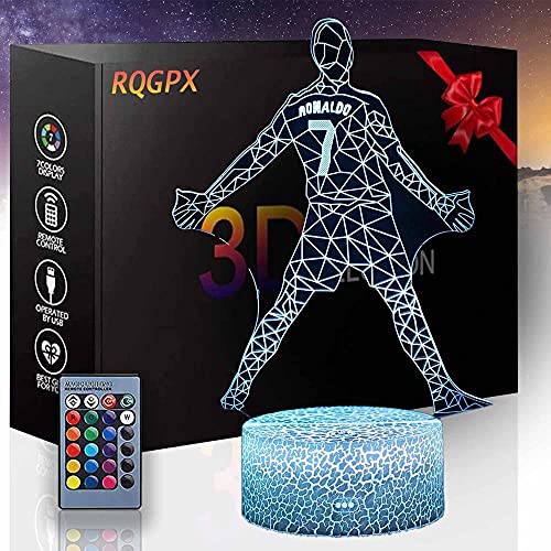 Mood Lamps - Luces nocturnas para los amantes del fútbol con control remoto,...
