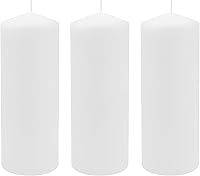 Vista 16 de Stonebriar Paquete de 3 velas altas de 3 x 3 pulgadas, 18 horas de larga duración, sin perfume, de cera blanca