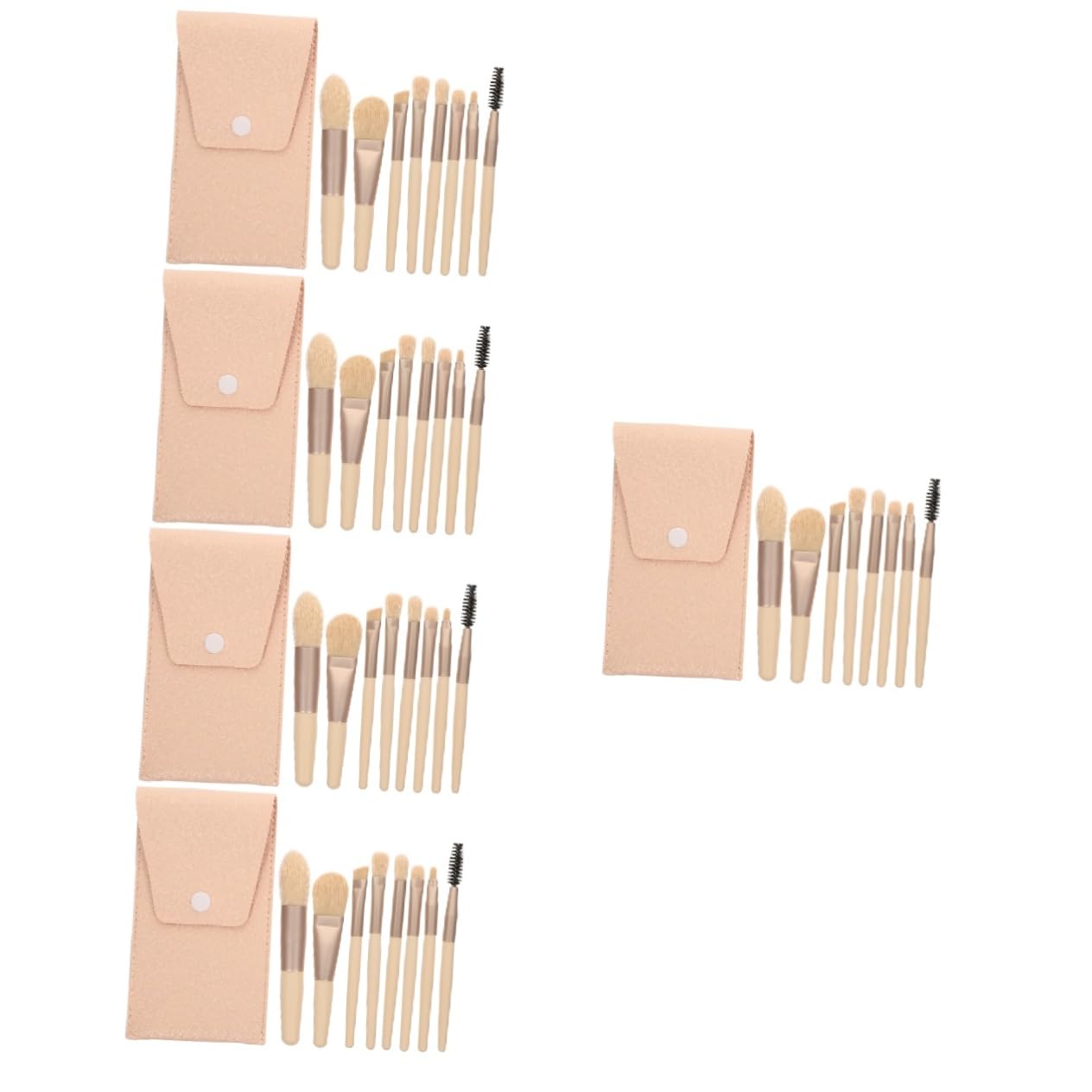 MAGICLULU 5 Set Di Pennelli Per Il Trucco Eleganti E Cosmetici Per Ombretti Da Donna Formato Da Viaggio Per Fard Strumenti Di Bellezza Per Il Viso.