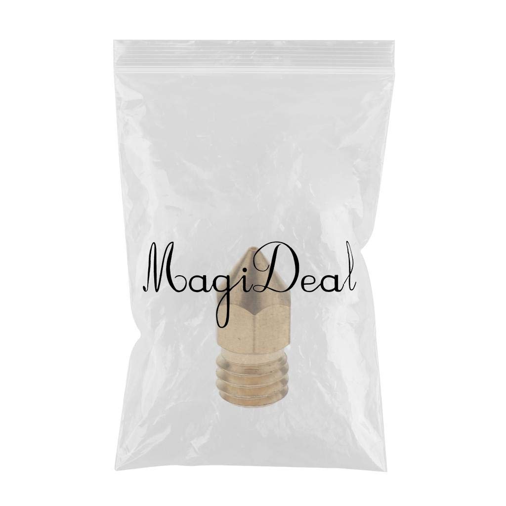 0.4mm 3D Printer Nozzle for 3.0mm Filament Extruder Printhead Brass Copper Replacement Tip Compatible with FDM 3D Printing Hotend Precision Threaded Nozzle for Smooth Extrusion-image-12