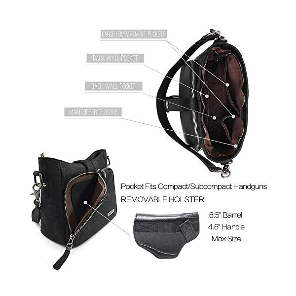 Genuine-Leather-Concealed-Carry-Hobo-Purse-For-Women-Studded-Cowhide-Ladies-Shoulder-Bag-With-Crossbody-Strap Montana West Hobo Purse Western Satchel Shoulder Bags for Women Genuine Leather Crossbody Handbags MWL-G001BK