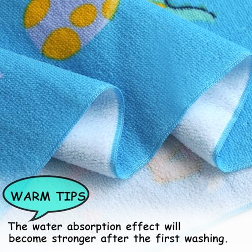 Image of NovForth Kids Beach Towel for Boys Girls, Hooded Bath Towel Wrap, Toddler Pool Towel with Hood