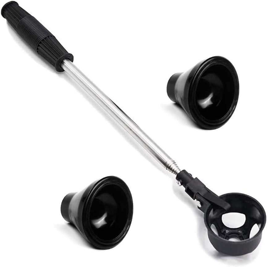 MAZEL Telescopic Golf Ball Retriever,Golf Ball Pick Up with Automatic Locking Scoop (3 PCS)
