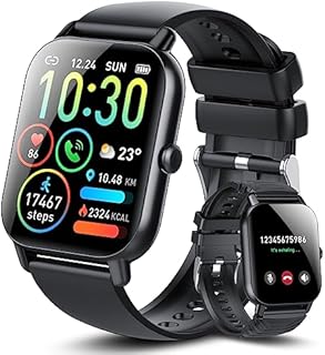 Ddidbi Smartwatch für Herren, Damen, mit Anruf, 4,6 cm (1,85 Zoll) Smartwatch mit 112 Sportmodi, Herzfrequenz- und Schlafmonitor, wasserdicht IP68, Aktivitätsarmband, kompatibel mit iOS Android (2