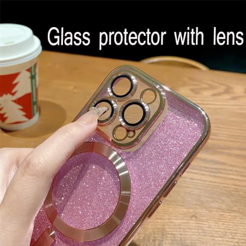Coque iPhone 14 antichoc magnétique à paillettes protection objectif - 6