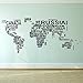Produktbild Pulse Vinyl Vinyl Wand Kunst Aufkleber  Land Namen in Weltkarte  Outline 58,4 x 132,1 cm  Indoor Outdoor Educational Vorschule Kindergarten Elementary High School Klassenzimmer Art Wand Welt Atlas