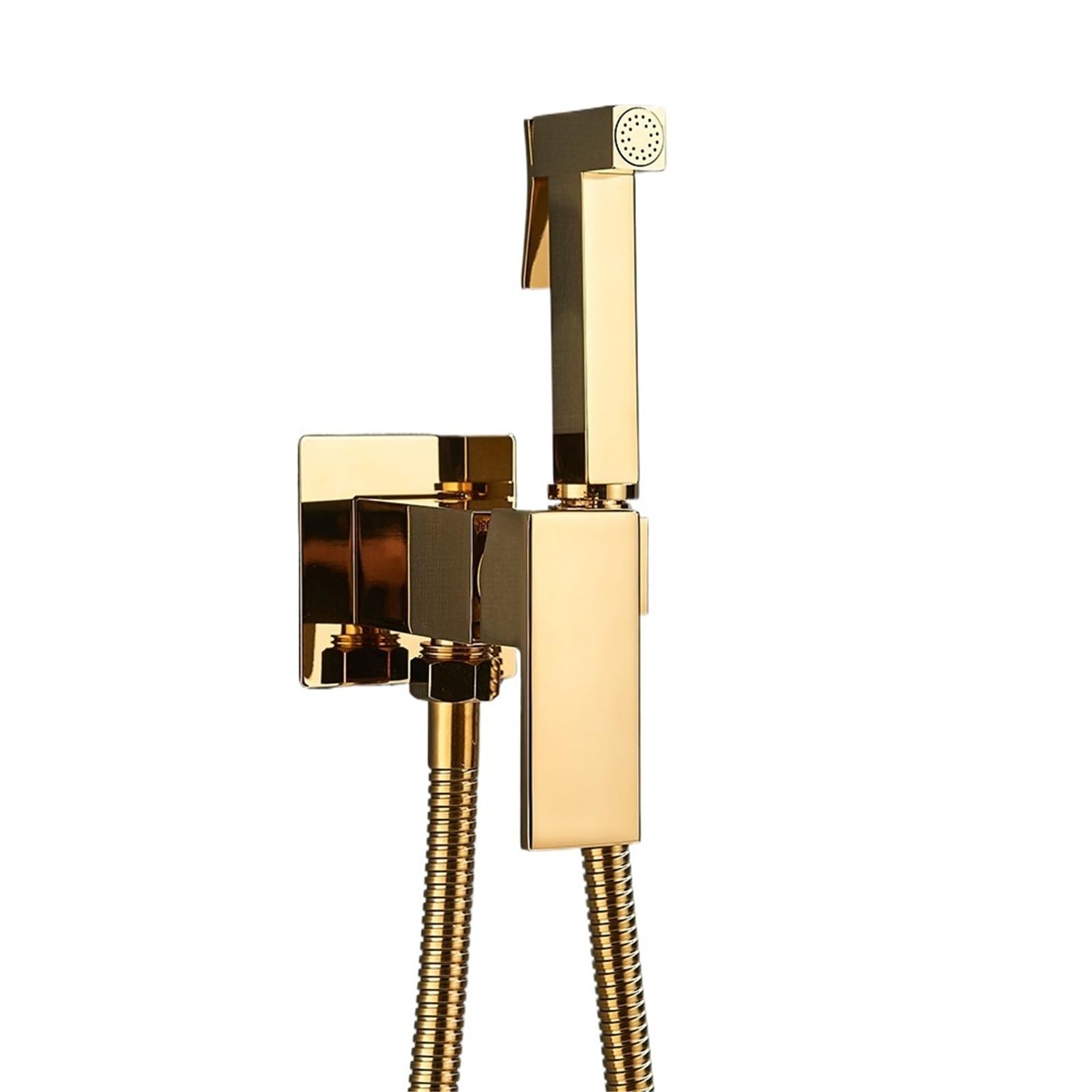 ZYCHSJXA Matte Black Bidet Shower Faucets Brass Hygienic Spray Airbrush Tap Hot and Cold Water Mixer Toilet(Golden)
