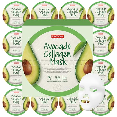 Purederm P/D Avocado Collagen Mask(Circle) (12pcs) image 2