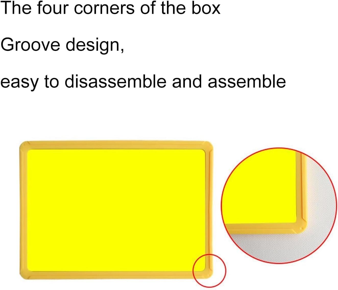 Portacarteles giratorio A5 con clip y película transparente, papel amarillo, ajustable horizontal y verticalmente, clip de PVC resistente,Soporte para carteles con pinza(White)