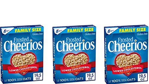Frosted Cheerios Cereal, Cereal with Oats, Gluten Free, 19.5 oz, 3-Pack