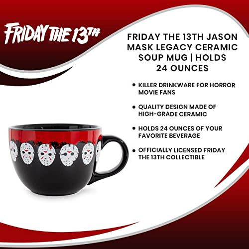 Tazón de cerámica Friday The 13th Jason Mask 24 oz miniatura 6
