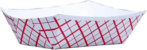 Southern Champion Tray, platos de comida Southland hechos de cartón y con diseño de líneas rojas (múltiples tamaños disponibles), Rojo Check, 1000