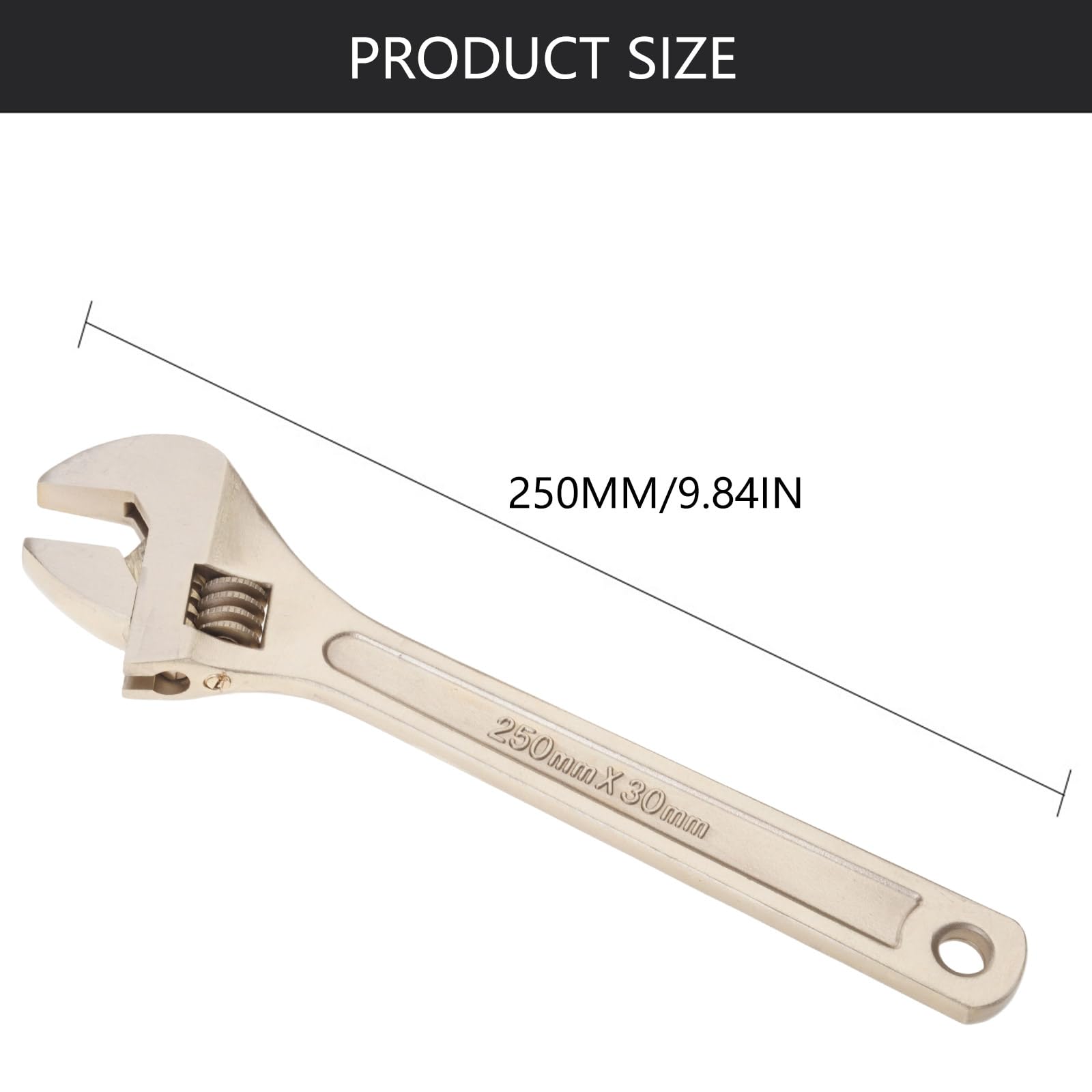 NonSpark klucz nastawny 10-35 mm zakresy odporne narzędzie do konserwacji mechanicznej roślin zadań konserwacyjnych przeciwwybuchowy aluminiowy klucz z brązu