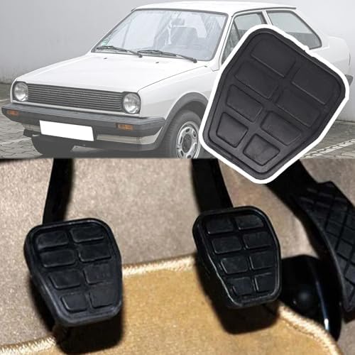 Pedal Pad for VW for Polo 6N Mk2 86C 1981 1982 1893-1997 1998 1999 Cover Replacement 321721173 7213141 Rubber Brake Clutch Foot Pedal Pad Car Pedal Cover(1piece)(2piece)