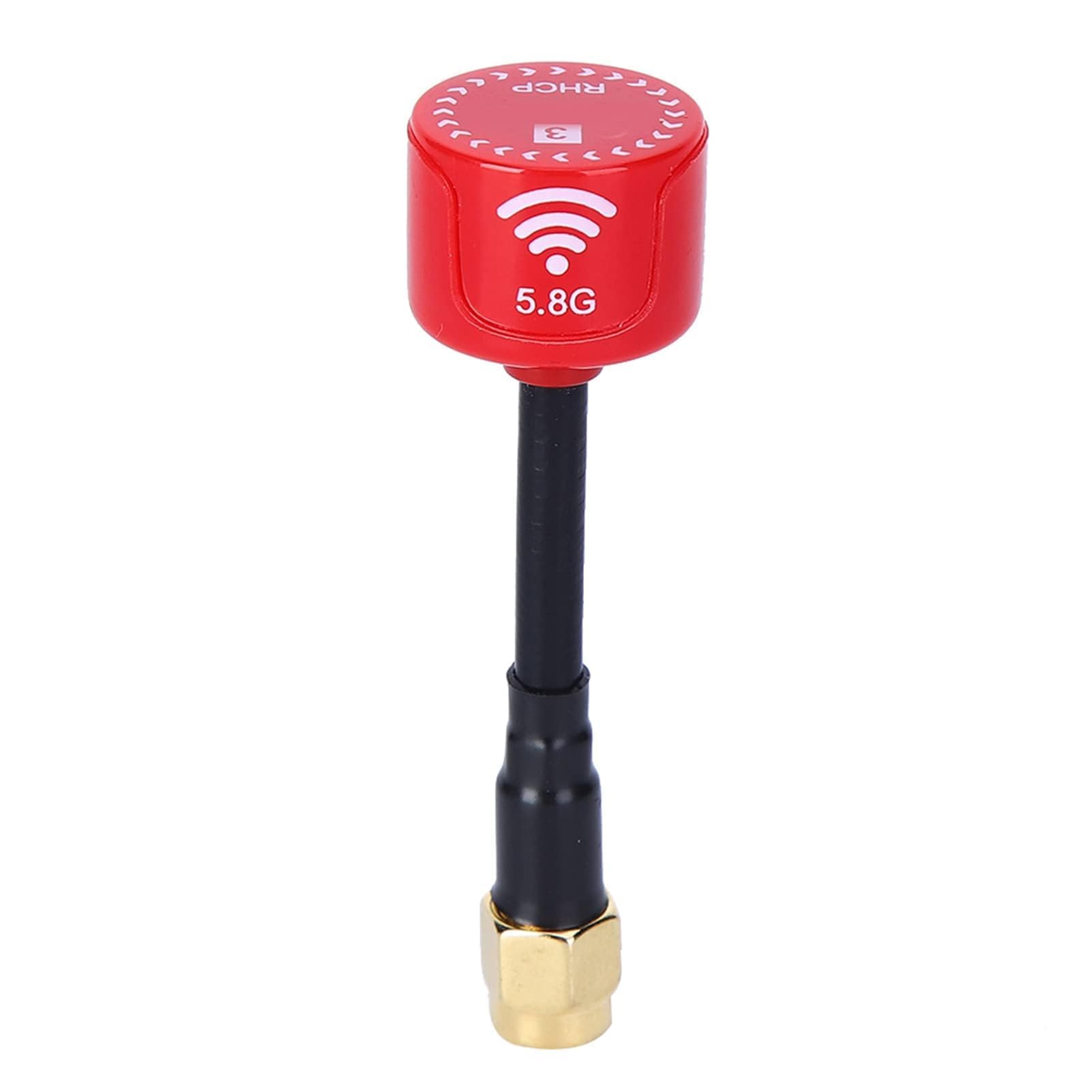 TERRIFI FPV Antenna Lollipop, 5.8Ghz 3dBi RHCP Directional Antenna, Super Mini Antenna - High Gain, Long Range, Easy to Install, Strong Signal, Ideal for FPV Racing Drone(SMA Inner Needle-Red)
