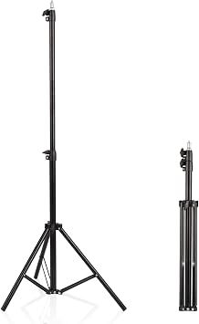 Professional Tripod Stand, Mini Projector Tripod,Adjustable Height Light Stand for Ring Light/Webcam/Mini Projector/Phone, Portable Light Duty Support Black,22"-63"