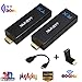 Produktbild measy W2H Nano HDMI Transmitter Receiver Wireless DVI Extender Up to 30M / 100FT Support 1080P 3D (Black)