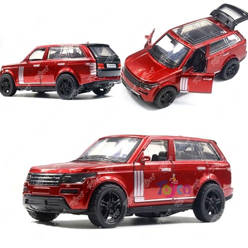 Image of toyco Alloy Metal SUV Toy Car for Kids | Pull Back Unbreakable Small Toy Cars | Openable Doors, Smooth & Shiny Edges |1:36 Scale | Gift Toys for Boys and Girls Age 3+ | (Range Rover)