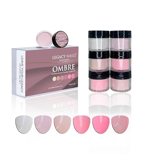 Miniatura 7 de Legacy Nails Professional Collection - Kit de polvo acrílico de 6 colores para manicura, bricolaje para extensiones de uñas acrílicas (colección