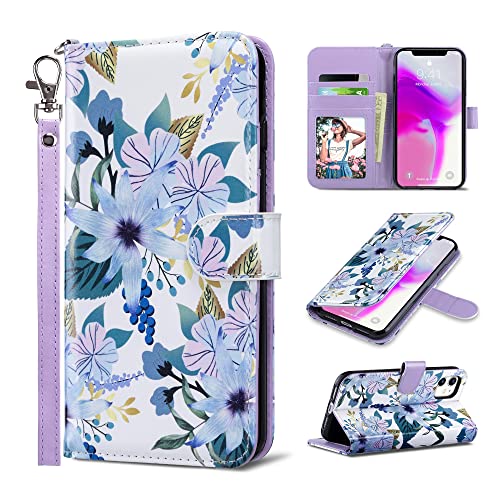 ULAK Compatible with iPhone 11 Wallet Case for Women, Blossom