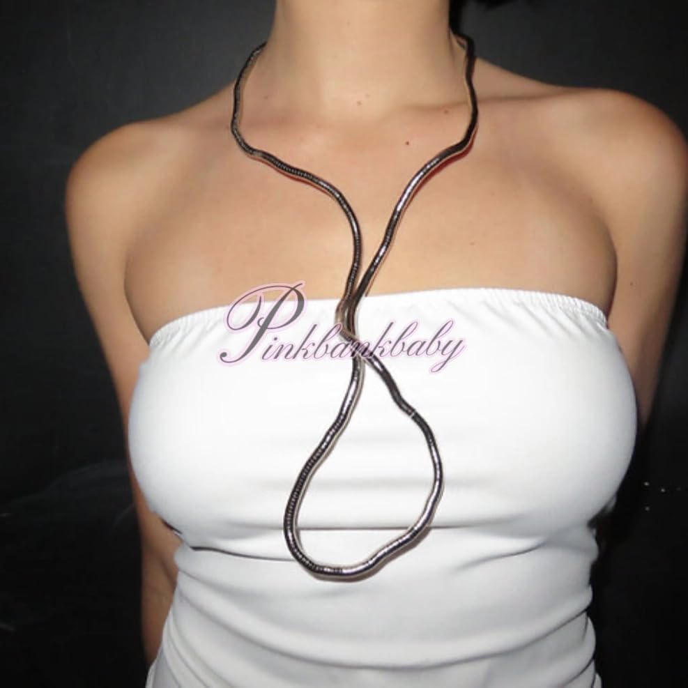 Bendable necklace snake chain versatile infinite loop necklace armband, bracelet and choker - Image 8