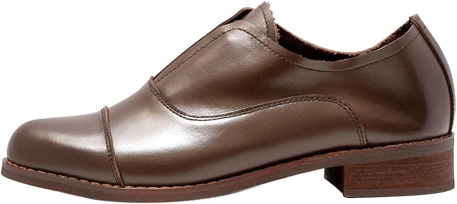 ONEENO Women's Brogue Soft Leather Oxford