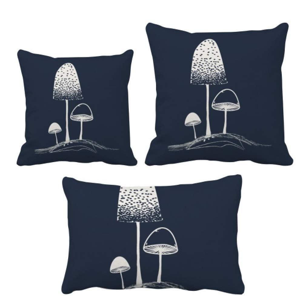 Housse de coussin champignon dessin animé pour décoration salon