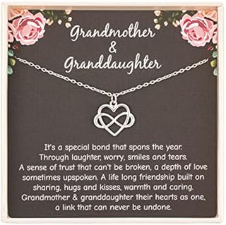 RareLove Grandmother Gifts from Granddaughter,Grandma Gift,925 Sterling Silver Tiny Infinity Heart Necklaces Jewellery for Women,Grandma Birthday Gifts,Grandma from Granddaughter Grandchildren