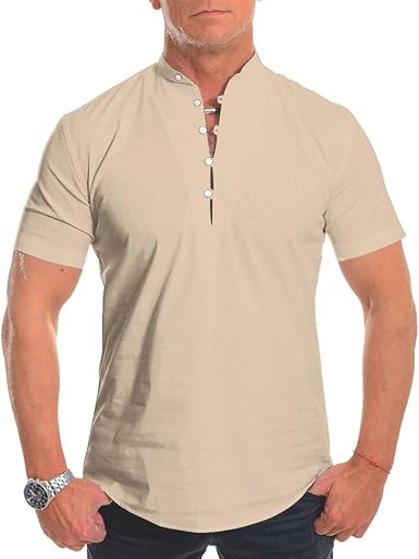 Polyester henley shirts Clearance