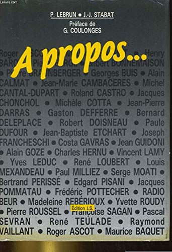  A PROPOS...