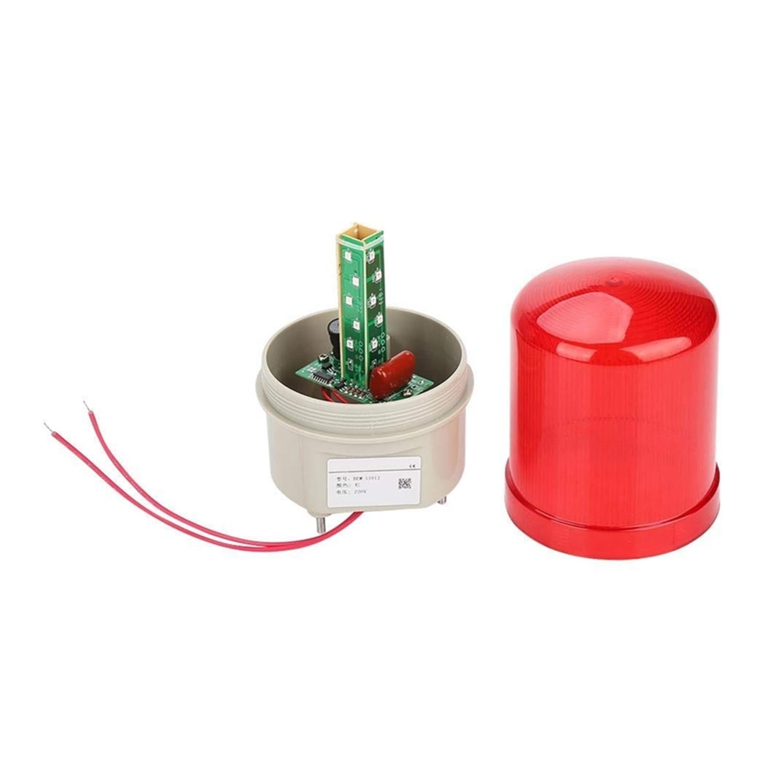 DC12V/24V/220V Rote rotierende Warnleuchte Lampe Warnleuchte for industrielle Garagentor-Tor-Anzeigeleuchte