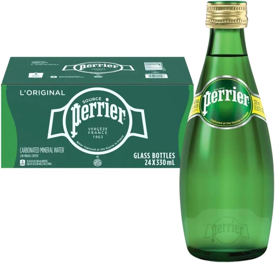 Perrier Sparkling Mineral Water 11 oz (24 Bottles)