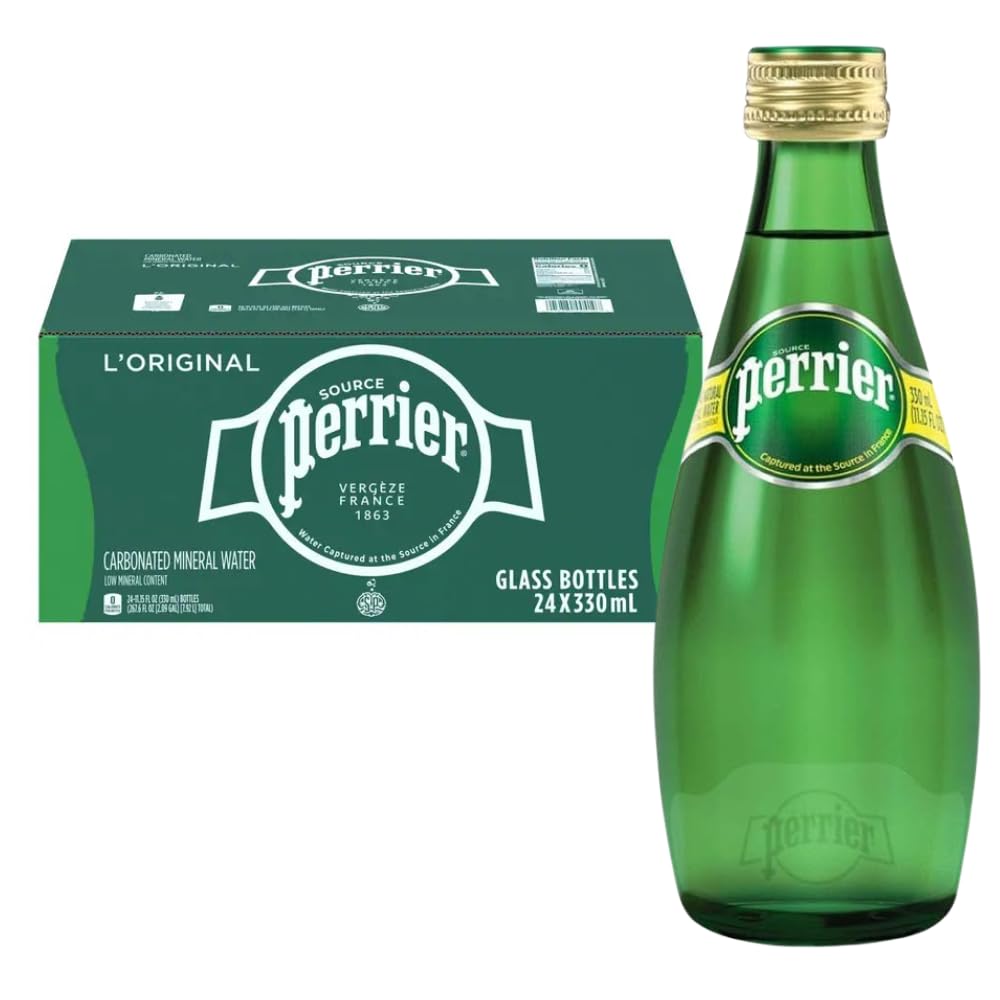 Perrier Sparkling Mineral Water 11 oz (24 Bottles)