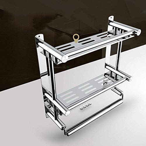 Étagère multifonctionnelle double couche en acier inoxydable durable