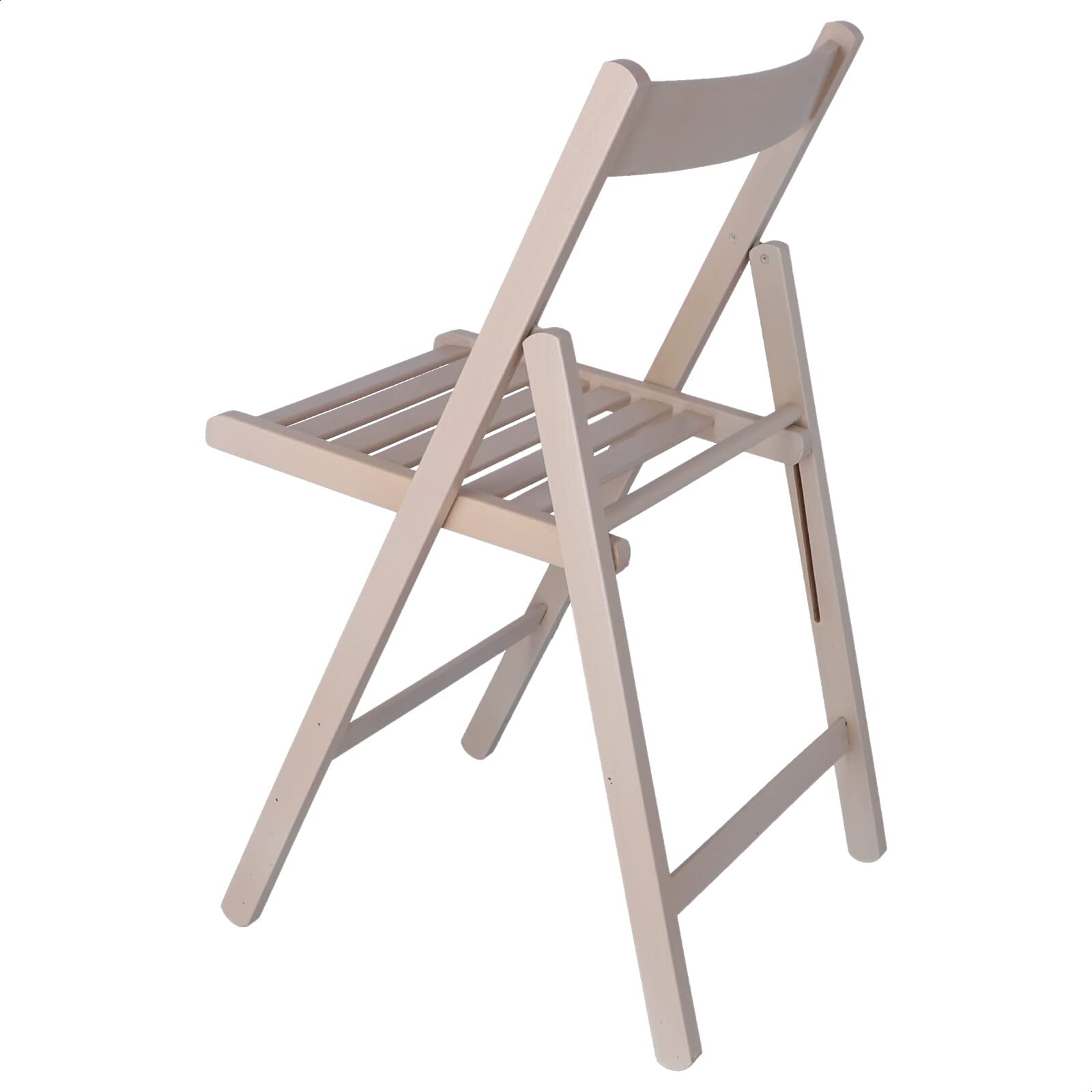 Mueblear 19016 - Sedia pieghevole bassa, in legno, 43 x 46 x 79 cm bianco