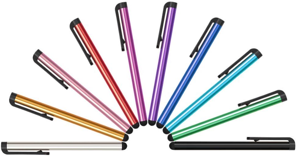 homEdge Slim Stylus Pen Set of 20 Pack, Universal Stylus Compatible with All Device with Capacitive Touch Screen – 10 Color