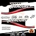 Generico Mercury Kit d'autocollants pour moteur Moteur Marin Fuoribord 90 CV – Version Saltwater Rouge