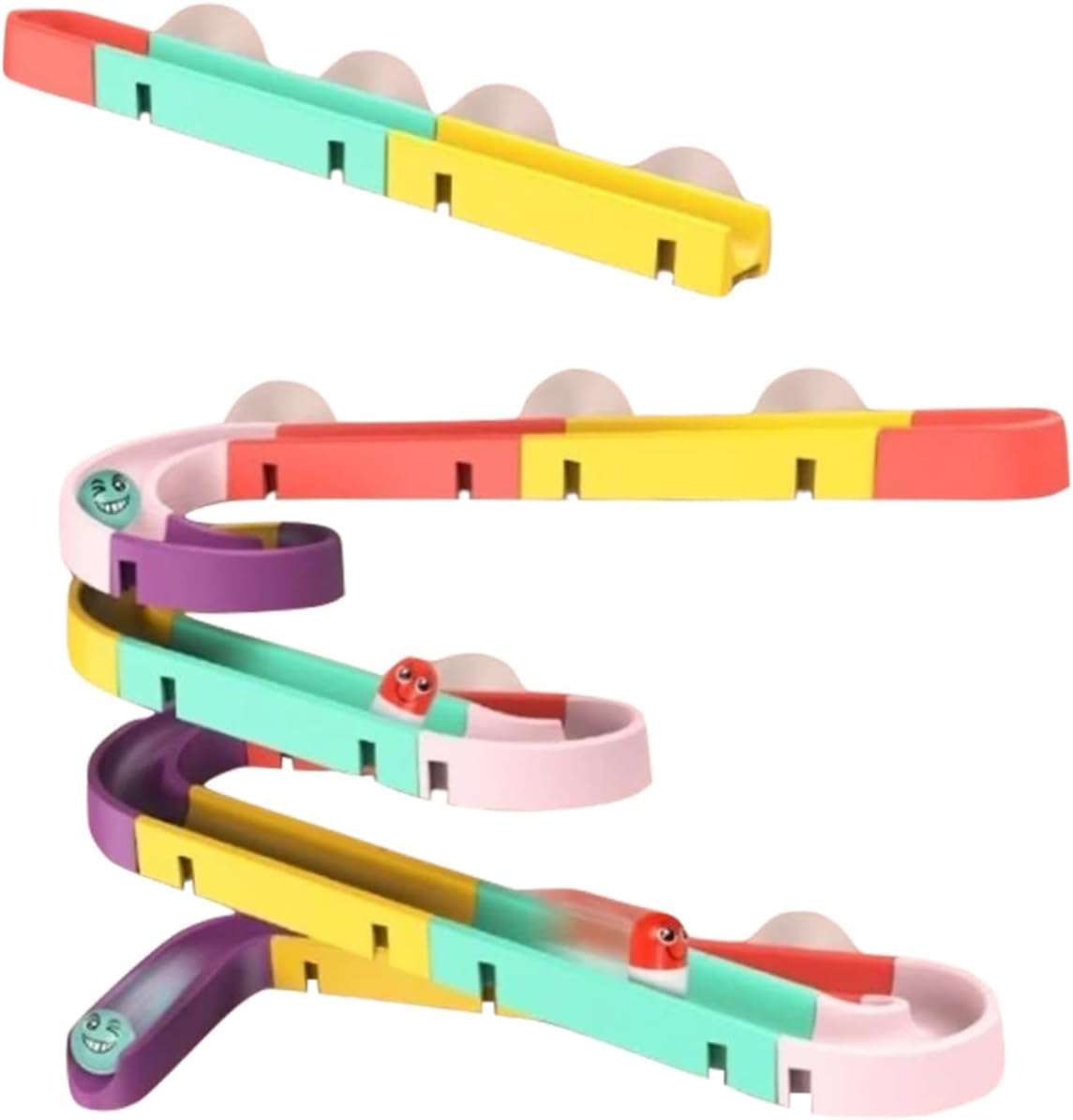 Healifty Colorful Marble Run Building Track for DIY Educational Playset to Develop Fine Motor Skills and Cognitive Ability Easy to Assemble for Birthday Gift